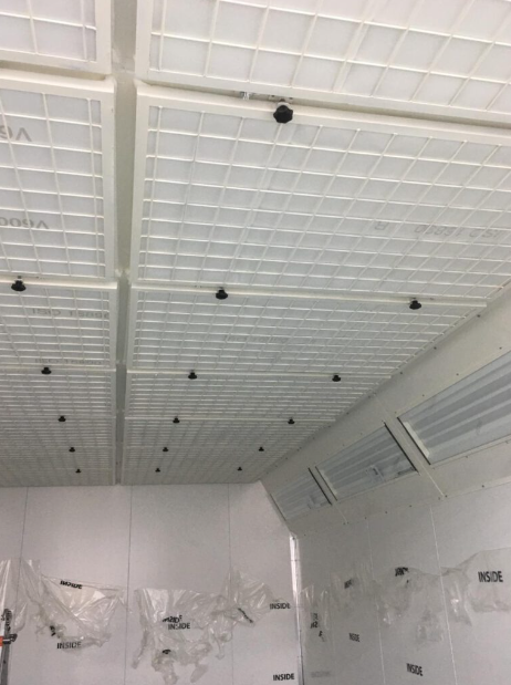 Filterdecke einer Lackierkabine